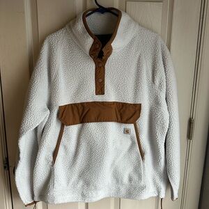 Carhartt White and Tan Sherpa Pullover